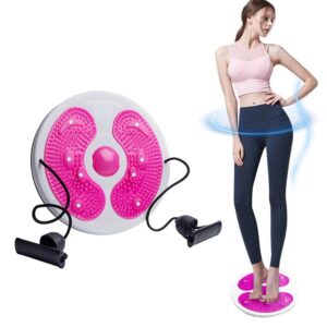 Waist Whisper Disc with Drawstring and Foot Massage - Waist Sculptor Machine Twister - Body Shaping Waist Twisting Disc - Fitness Turntable for Home Workout