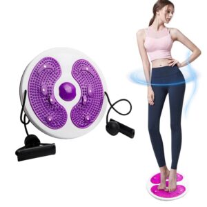 Waist Whisper Disc with Drawstring and Foot Massage - Waist Sculptor Machine Twister - Body Shaping Waist Twisting Disc - Fitness Turntable for Home Workout