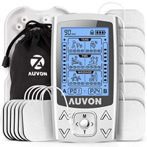 AUVON Dual Channel TENS EMS Machine for Pain Relief
