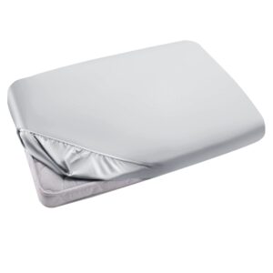 Hafaa King Size Fitted Sheets – Easy Care 25 cm Soft Brushed Microfibre Fabric Silver Kingsize Fitted Bed Sheets Shrinkage and Fade Resistant (152 x 200 cm)