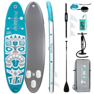 FunWater Inflatable Stand UP Paddle Board Ultra-Light Green Pink Everything Included ISUP
