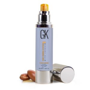 GK HAIR Global Keratin Leave in Cashmere Hair Smoothing and Styling Cream (1.69 Fl Oz/50ml) Argan Oil for Anti-Frizz Sleek Shine and Hydrates Dry Damaged and Unmanageable Hair Repai