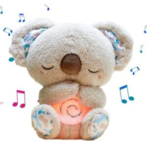 Soothing Koala Bear Arrily Calming Relief Koala Anxietys Relief Koala Breathing Otters Plush Toy with Sensory Music Lights and Rhythmic Breathing Motion