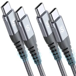 2Pack 2M USB C to USB C 60W Fast Charger Cable Compatible for iPhone 15 Plus Pro Max