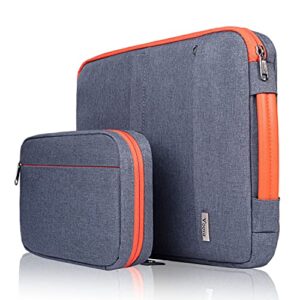 Voova Laptop Sleeve Case 13 13.3 14 Inch with Detachable Accessories Organiser Pouch
