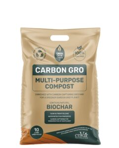 Multi-purpose compost with added Biochar | Mositure Retaining | Natural slow releae | Carbon caputring biochar | 10L Bag