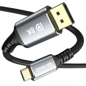 ZESKRIS 2m USB C to DisplayPort Cable 1.4 [8K@60Hz