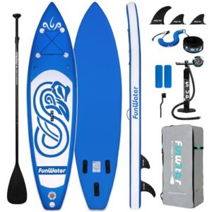 FunWater Inflatable Stand UP Paddle Board 305x78x15cm Ultra-Light Everything Included ISUP