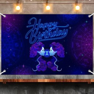 Gemini Happy Birthday Backdrop