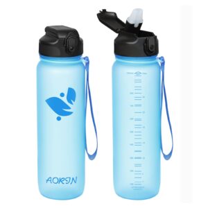 AORIN Water Bottle with Straw- 750ml/1L/1.5L