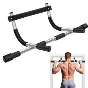 Multi-Grip Chin-Up/Pull-Up Bar for Doorway Chin Up Bar with Padded Handles Heavy Duty Doorway Trainer for Home Gym Door Mounted Bar for Pull Ups No Drilling Required