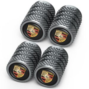 for Porsche Car Tyre Valve Caps Tire Dust Caps for Porsche Panamera Cayenne Macan Boxster Taycan Cayman 718 911