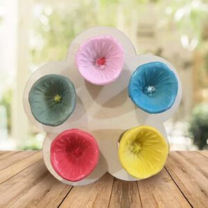 Mifull Bee Cups for Thirsty Bees Garden - Bee Insect Drinking Cup - Thirsty Pollinators Need a Drink - Bees Need Safe Places to Drink - Colorful Resin Bee Cups for Garden Decor (Colorful