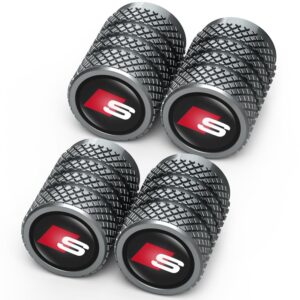 for Audi S Line Alloy Tyre Valve Caps