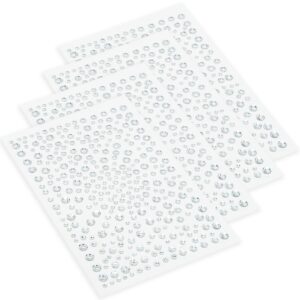 5 Sheets Self Adhesive Bling Clear Rhinestone Stickers