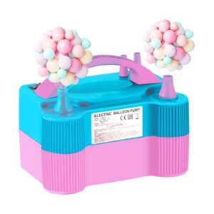 Electric Balloon Pump,Wetisedg® Portable Dual Nozzle Electric Air Pump High Power, Inflator Blower Pump for Party