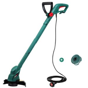 POSENPRO 350W Grass Trimmer Corded 23cm AC Electric String Trimmer Lawn Trimmer Garden Strimmer Grass Cutter Machine Line Trimmer for Brake Disassembly Garden Tools