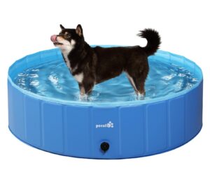 Pecute Paddling Pool for Dogs & Kids - 120cm