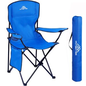 Vivo Technologies Camping Chair Lightweight Folding Portable Camping Chair with Cup Holder and Side Pocket 120kg Capacity for Outdoor