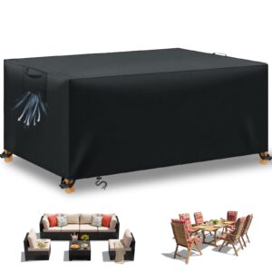 BHFRGAS Garden Furniture Covers Waterproof,125x63x74cm Outdoor Furniture Covers Waterproof,420D Oxford Fabric Patio Furniture Covers Waterproof,BBQ Cover for Outdoor Table Chair Sofa