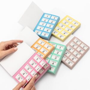 evelay 6 Books of 1-500 Cloakroom Raffle Tombola Draw Tickets Numbered Mixed colours