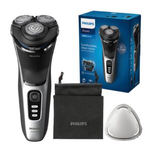 Philips Electric Shaver 3000 Series - Wet & Dry Electric Shaver for Men with SkinProtect Technology in Space Grey