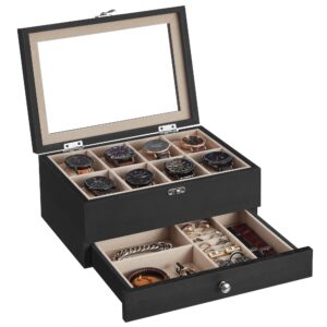 SONGMICS Watch Box with 8 Slots