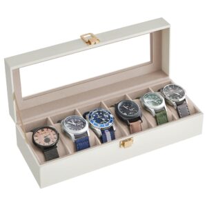 SONGMICS Watch Box with 6 Slots
