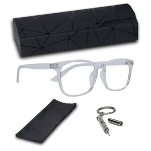 Ziffs Vision® Clear Blue Light Blocking Glasses - Gaming Glasses - Premium Magnetic case & Accessories - Clear Blue Light Glasses Women & Men - British Brand