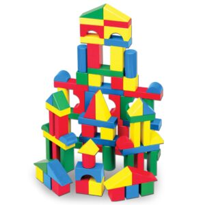 Melissa & Doug 100 Wood Building Blocks | Developmental Toy | Toy Blocks & Building | Age 2+ | 100 Piece Set|Gift for Boy or Girl
