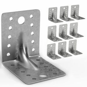 CUALITYX Angle Brackets for Wood Pack of 10 (70 x 70 x 55 x 1.5mm) - Heavy Duty
