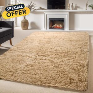 lekeplus Rugs Living Room Large Rugs Bedroom Anti Skid Rug Shaggy Soft Rug for Living Room Bedroom Play Area Kids Room Luxury Decorative(Camel
