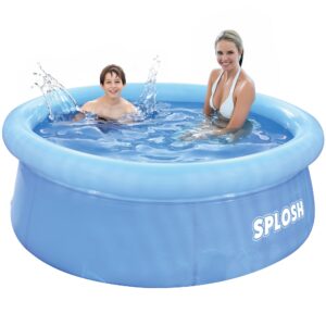 Splosh 6ft Easy Set Pool - Inflatable Family Swimming Pool For Kids & Adults - Fast Setup Pool With Inflatable Top Ring - Outdoor Kids Paddling Pool - Large Kids Paddling Pools For Garde