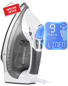 BEAUTURAL 2400 W Steam Iron with LCD Display