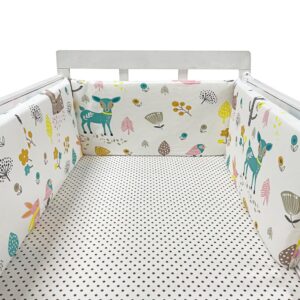 Aocase Baby Cot Bumper Bed Bumper One Piece Anti Collision Bed Bumper for Children Soft and Comfortable Edge Protection Baby Cot Bumper