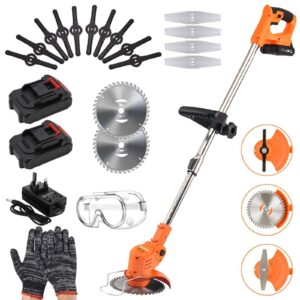 BAPHIYA 3-in-1 Cordless Strimmer for Garden with 2 Batteries& 16 Blades