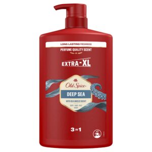 Old Spice Deep Sea Men’s Shower Gel & Shampoo 1000ml Multi-Use 3-in-1 Hair-Face-Body Wash. Long Lasting Fresh