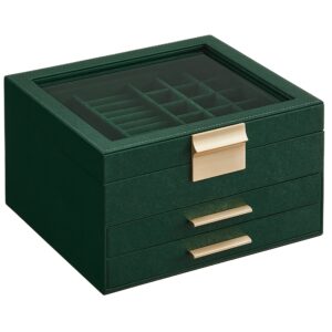 SONGMICS Jewellery Box with Glass Lid