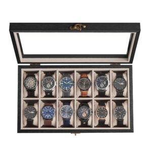 SONGMICS Watch Box with 12 Slots