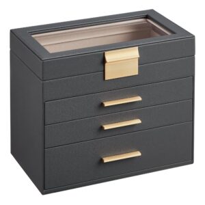 SONGMICS Jewellery Box with Glass Lid