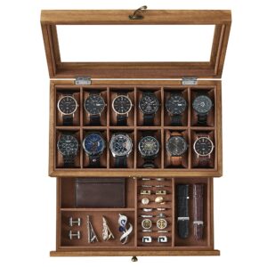 SONGMICS Watch Box with 12 Slots