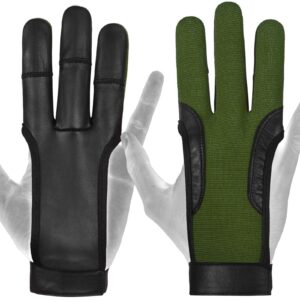 Archery 3 Finger Leaher Glove 100% Leather
