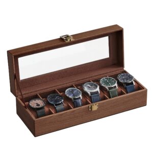 SONGMICS Watch Box with 6 Slots
