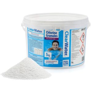 Clearwater CH0040 Chlorine Granules for Hot Tub Spa and Swimming Pool Water Treatment for Rapid Disinfecting and Cleaning