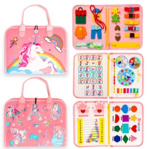 Toddler Perks Busy Book - Busy Board Sensory Toy for Ages 1 2 3 4 5