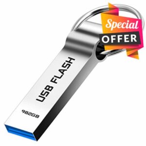 Aogamb USB Stick 982GB High Speed Memory Stick 3.0 Mini USB Flash Drive Portable USB Drive Silver Memory Sticks used for Data Storage