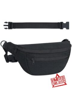 Bum Bag Waist Fanny Pack for Women Ladies Men Bumbag with Extended Belt and Three Pockets Waist Bag Waterproof for Travel Dog Walking Hiking Sports