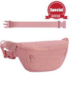 Bum Bag Waist Fanny Pack for Women Ladies Men Bumbag with Extended Belt and Three Pockets Waist Bag Waterproof for Travel Dog Walking Hiking Sports