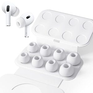 Seltureone 4 Pair Replacement Ear Tips for Airpods Pro/Airpods Pro 2 with Noise Reduction Hole（Same As The Original）
