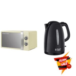 Russell Hobbs RHMM701C 17 Litre 700 W Cream Solo Manual Microwave with 5 Power Levels